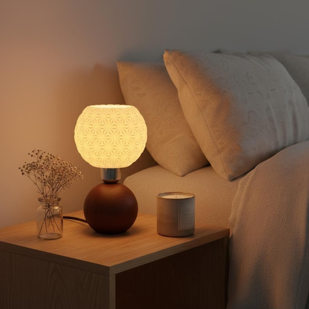Asanora Burl Table Lamp